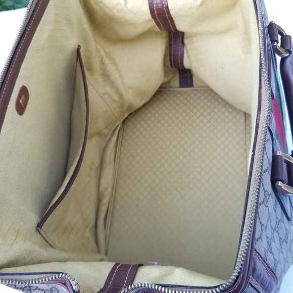 Fabulous Vintage Gucci Supreme Overnight Weekender Travel Train case Boston bag - Picture 14 of 16